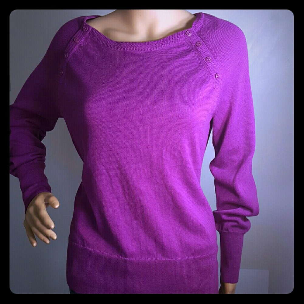 New Kenneth cole new york purple sweater size L